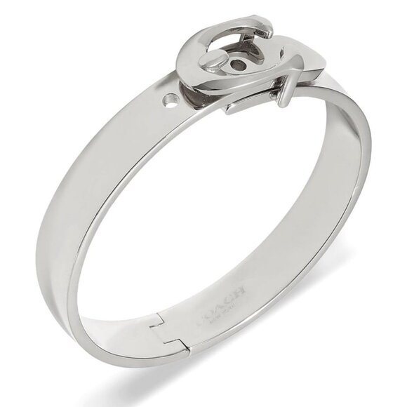 Coach Women's Signature C Buckle Bangle Bracelet - Picture 2 of 10